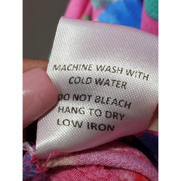 Vici Women Pink 100% Rayon V-Neck 3/4 Sleeve Buttons Front Casual Shirt Size L - Picture 10 of 11